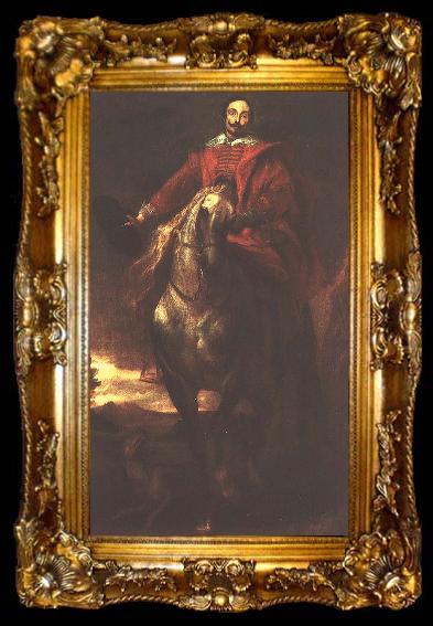 framed  Anthony Van Dyck Portrait of the Painter Cornelis de Wael_3, ta009-2
